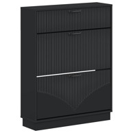 Ormar za cipele Hoorn 78 x 24 x 100 cm od konstruiranog drva, crni