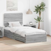Okvir za krevet siva sonoma 75 x 190 cm, konstruirano drvo