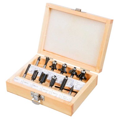 TOPEX Set glodala za glodalicu, 8 mm, 12 kom