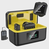 HOCO Lavalier mikrofon L17 bežični Lightning/Type-C Dual (pakiranje od 2 komada), crni