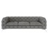 ROPEZ Siva baršunasti sofa 243 cm Chelsea, 243x100x75 cm