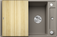 BLANCO Sudoper AXIA III 45 S InFino  SILGRANIT daska drvo, s dalj. upr. - tartufo