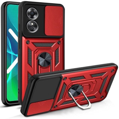 OVERBOARD Oklopna futrola za Oppo A17, CamShield Slide, crvena