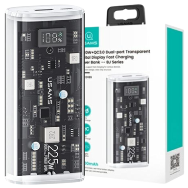 USAMS Powerbank za iPhone i Samsung Galaxy, 9.000 mAh, 20 W PD