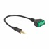 DELOCK Kabel 3,5 m Adapter za Terminalni Blok 4-pinski 20 cm, crni
