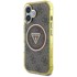 Guess IML Metal Glitter 4G Circle Triangle MagSafe maskica za iPhone 16, smeđa