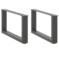 Noge stolića za kavu U-oblika 2 kom antracit 60x(30-31)cm čelik