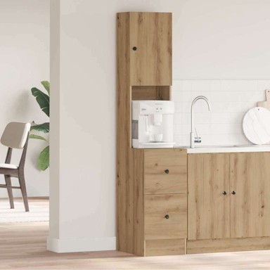 Kuhinjski ormarić s ladicama 2 pcs, s policom, s pohranom, s vratima, konstruirano drvo, hrast artisan