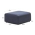 KAVE HOME Tamno plava modularna sjedeća garnitura Neom, 75x89x40 cm