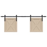 Komplet kliznih vrata ormarića 152 cm ugljični čelik