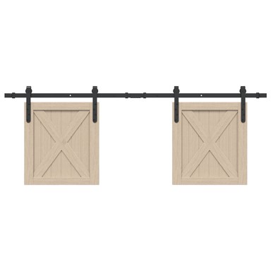 Komplet kliznih vrata ormarića 152 cm ugljični čelik