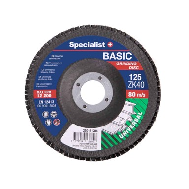Lamelirana brusna ploča Basic, 125 mm, ZK40