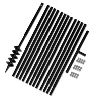 Ručna burgija za zemlju sa ručkom 100 mm i produžnom cijevi, 13 m, čelik