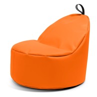 SO SOFT? Narančasta vreća za sjedenje od imitacije kože Round L