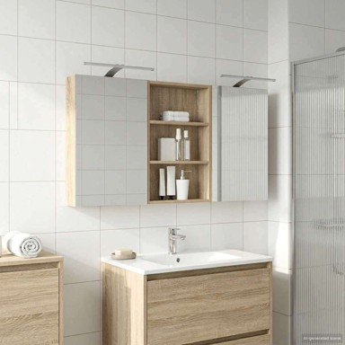 Set kupaonskih ormarića s policom, 3 kom, 120 x 10.5 x 60.5 cm