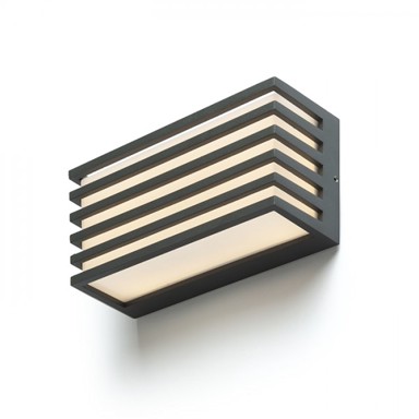 RENDL Zidna lampa, Claire 21, mliječni akril, 230V, LED 9W, IP54, 3000K, antracit