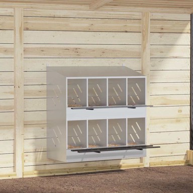 Kutija za gniježđenje za piliće s 8 odjeljka metala