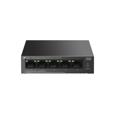 TP-LINK Switch LiteWave 5-Port Gigabit Desktop, 4-Port PoE+
