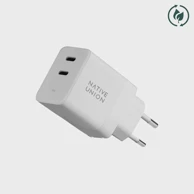NATIVE UNION Punjač Dual USB-C Fast GaN PD, 35 W, bijela