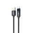 DUDAO L7T kabel USB-A – USB-C, 66 W, LED zaslon, 1 m, crni