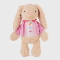 Plišana igračka ZEC, bež, s ružičastim prslukom, 23cm