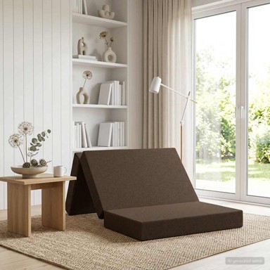 Sofa na razvlačenje, 80 x 67 x 45 cm, sivosmeđa