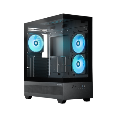 VACOM Stolno računalo Nebula R5 / AMD Ryzen 5 7500F, 16 GB RAM, 1 TB SSD, NVIDIA GeForce RTX 5060 Ti 16 GB, FreeDOS, crna