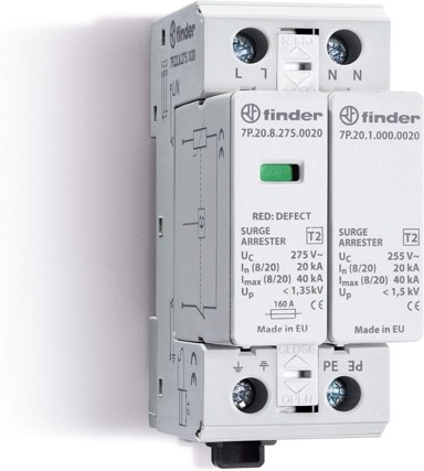 FINDER 7P spd tip 2 odvodnik prenapona (1 varistor + 1 gdt)