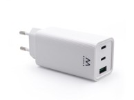 EWENT Zidni punjač EW1323, GaN, 65 W, 2x USB-C, 1x USB-A QC 3.0, bijeli