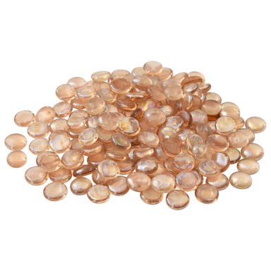 Stakleni nugget, 17-19 mm, Aqua crvena