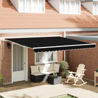 Automatska uvlačiva tenda 4 x 3.5 m, crna
