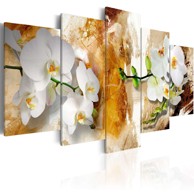 Slika Brown Paint and Orchid 100x50