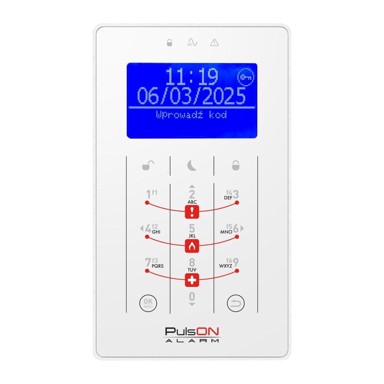 BCS Tipkovnica sa zaslonom PulsON LCD(BLU)/S WH, bijela