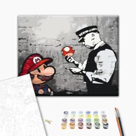 Slika za samostalno slikanje Banksy – Mario, 50x40 cm