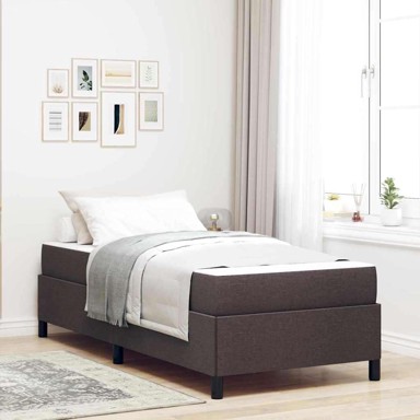Boxspring krevet 90 x 190 cm, smeđa i crna