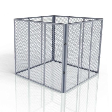 HOMESTAR Kanta za kompost, 80 × 80 × 70 cm, srebrna