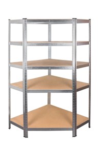 Kutni metalni regal Aga, 180 x 90 x 40 cm, 5 polica