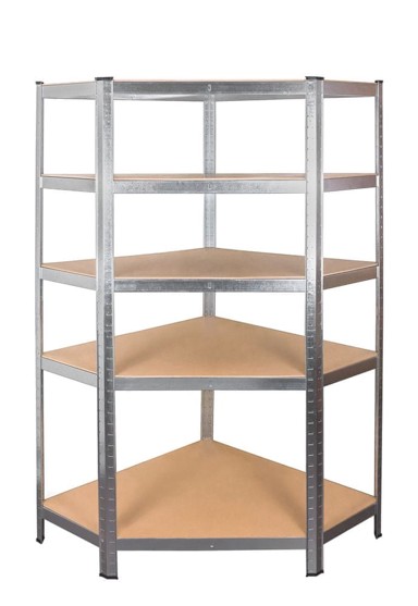 Kutni metalni regal Aga, 180 x 90 x 40 cm, 5 polica