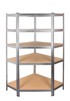 Kutni metalni regal Aga, 180 x 90 x 40 cm, 5 polica