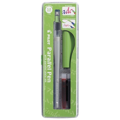 PILOT Nalivpero za kaligrafiju Parallel Pen FP3-38-SSN, 3,8 mm, sivo/zeleno