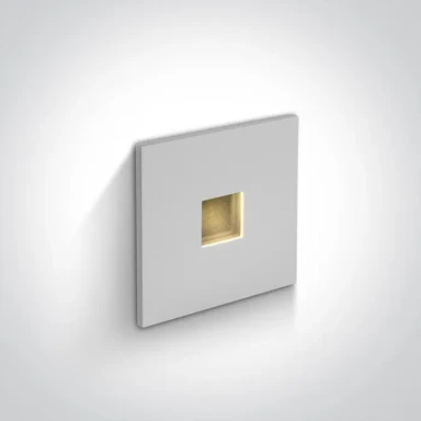Ugradbena zidna svjetiljka, LED, 1W, 3000 K, 40 lm, 60°, 350 mA, IP54, DM68004A/W/W, bijela