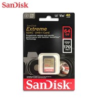 SANDISK SDXC memorijska kartica Extreme 64GB + 1 year RescuePRO Deluxe up to 170MB/s & 80MB/s read/write, UHS-I, Class 10, U3, V30
