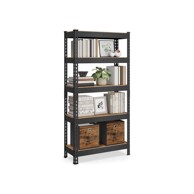 SONGMICS Polica s 5 razina, 30 x 75 x 150 cm, crna
