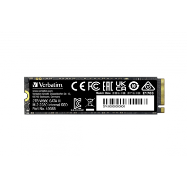 VERBATIM SSD Vi560 S3, 2 TB, M.2, SATA III, 3D NAND