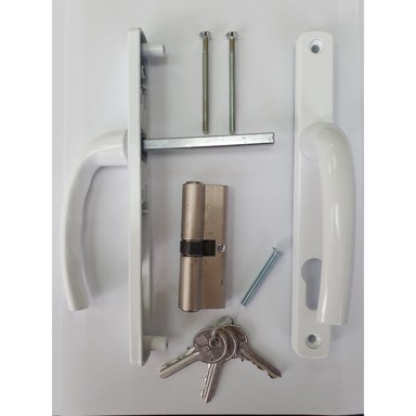 GEVISS Vrata ulazna Kvaka Hanna sa cilindrom za sporedna vrata, bijela