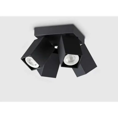 DYNAMITE PL4 kvadratni stropni reflektor GU10 IP20, crna