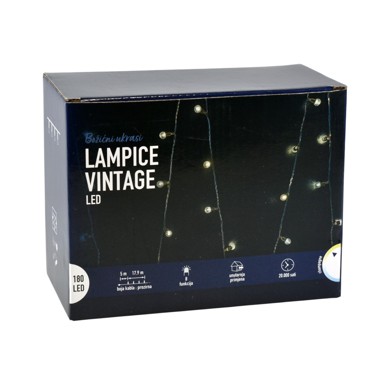 Božićne lampice 180 LED chamoagne 22,9 m 8F vintage