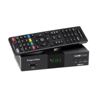 KRÜGER&MATZ Univerzalni TV dekoder DVB-T2, H.265 HEVC, USB, daljinski upravljač, crna