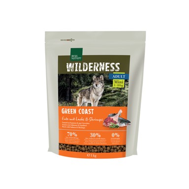 REAL NATURE Wilderness Mini Adult patka s lososom i kozicama 1 kg