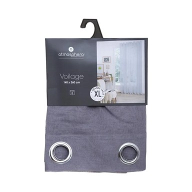 ATMOSPHERA Gotove zavjese Etamine, 140x260 cm, sive